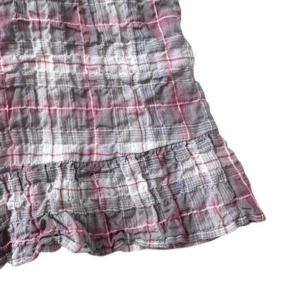 Anthropologie Maeve Flutter Sleeve Plaid Mini Dress Size XS - Picture 7 of 10